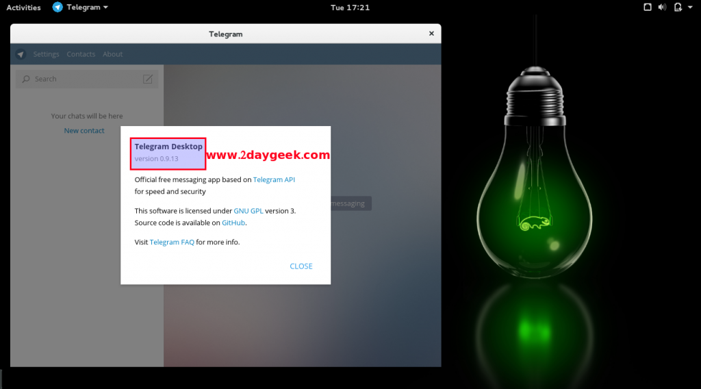 install telegram on linux
