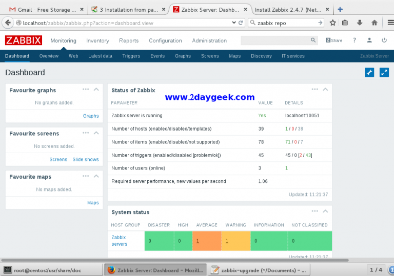 Zabbix настройка мониторинга linux