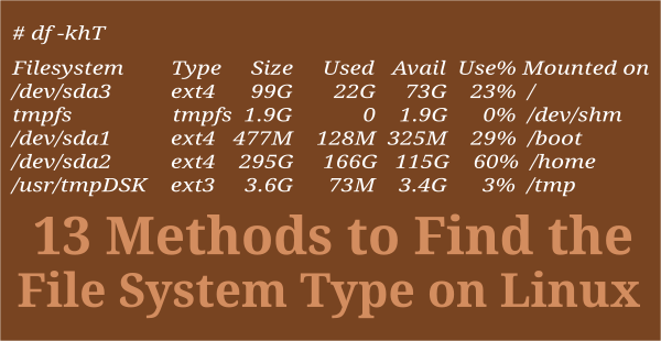 How To Check Filesystem Type Linux Wastereality13